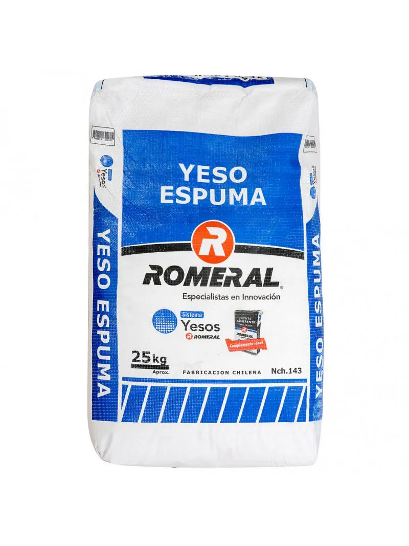 Yeso Espuma Romeral 25Kg